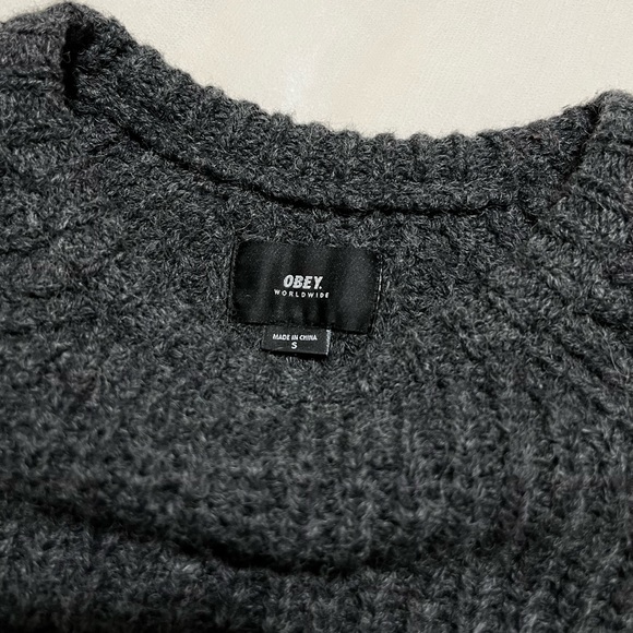 obey worldwide knit wool blend pullover sweater - Picture 6 of 9